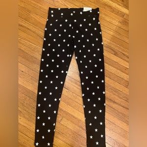 Pink - black leggings with stars